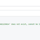 error message